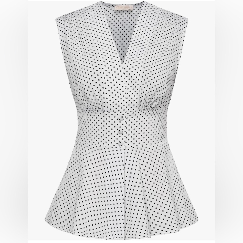 Sleeveless Peplum Blouse- Large